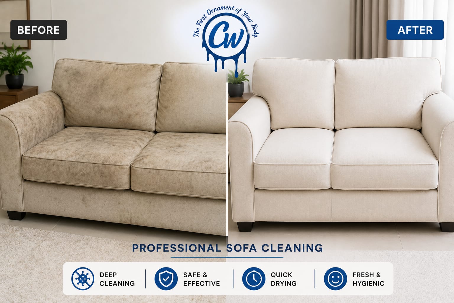 Before - Professional Sofa Cleaning