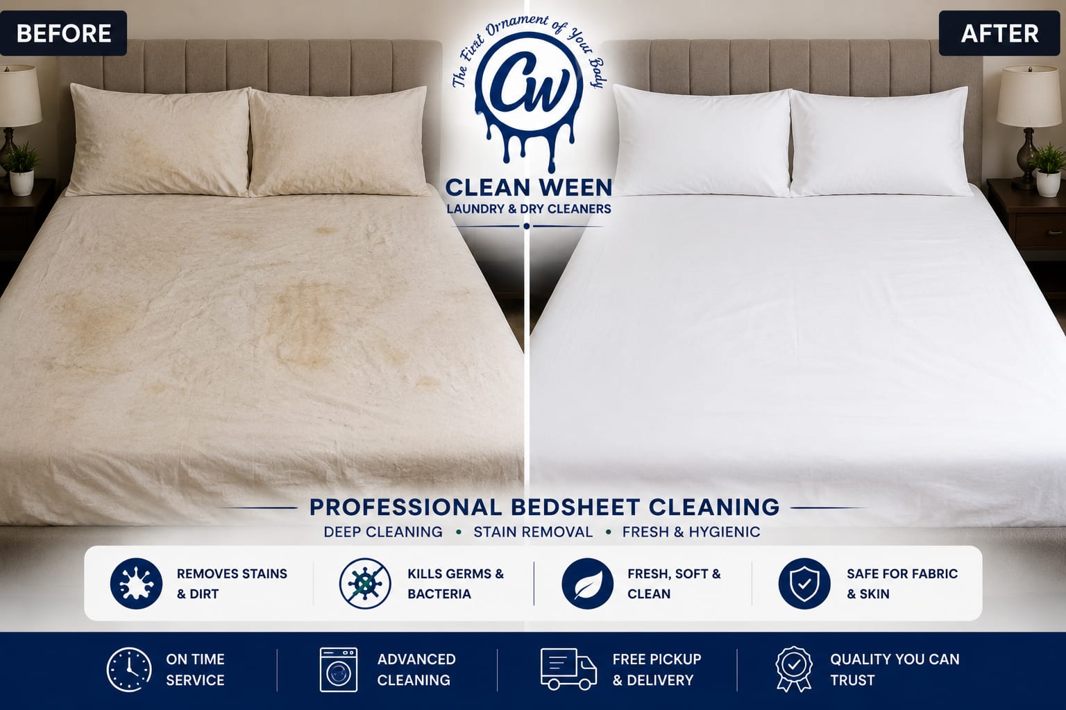 Before - Bedsheet Laundry