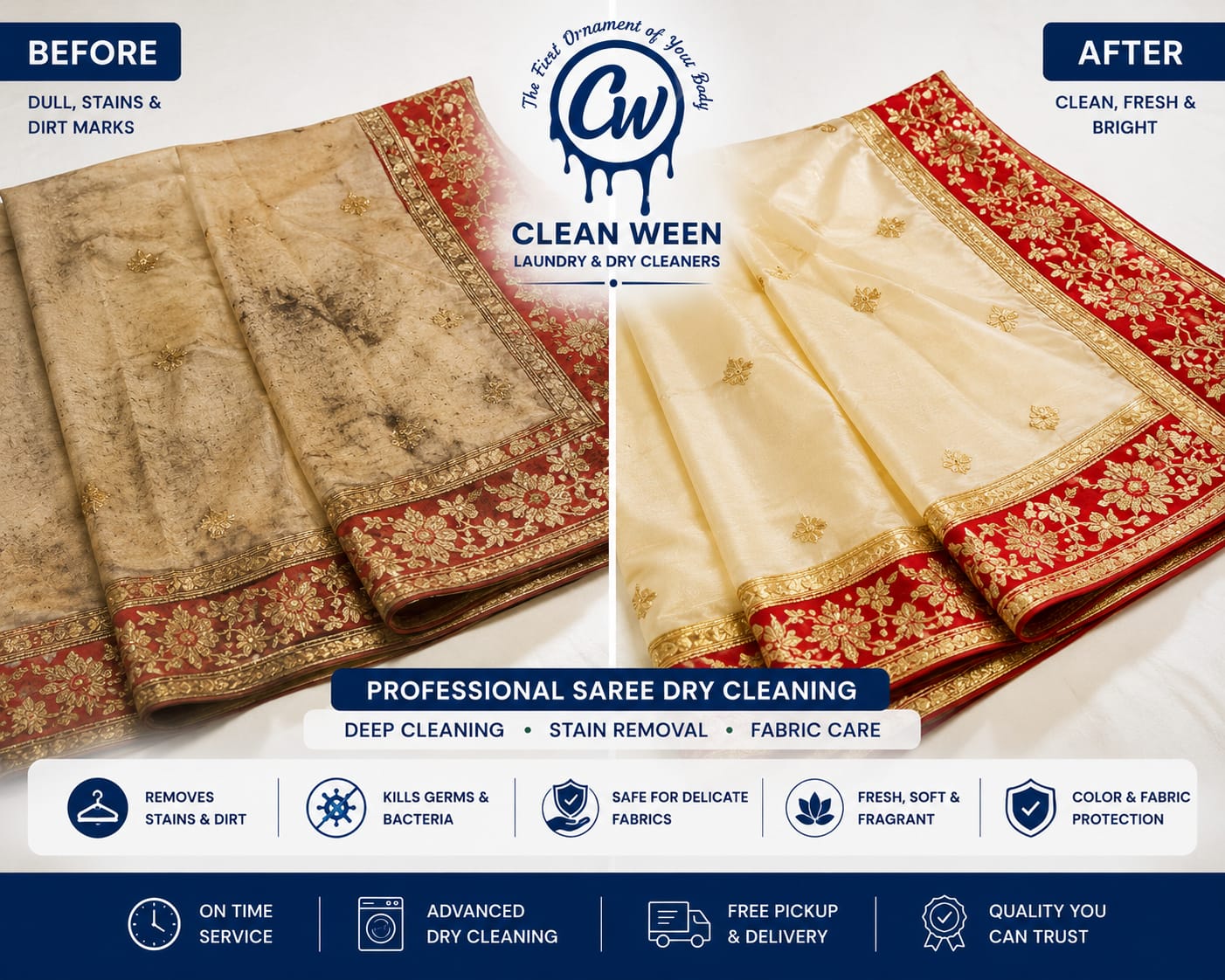 Before - Saree Dry Cleaning